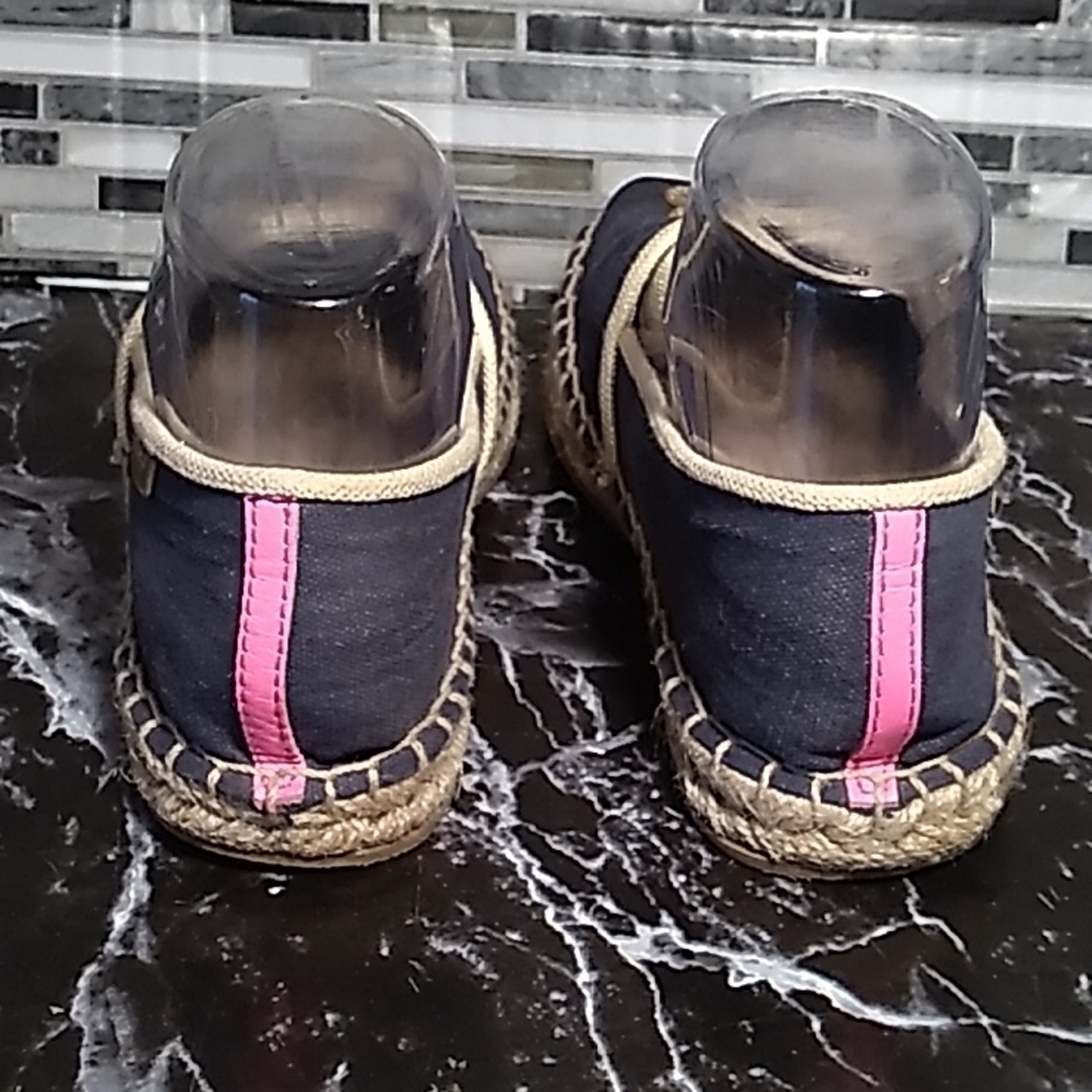 Lilly Pulitzer 6 espadrille canvas beachcomber nautical sea horse SIRENS - Picture 5 of 8